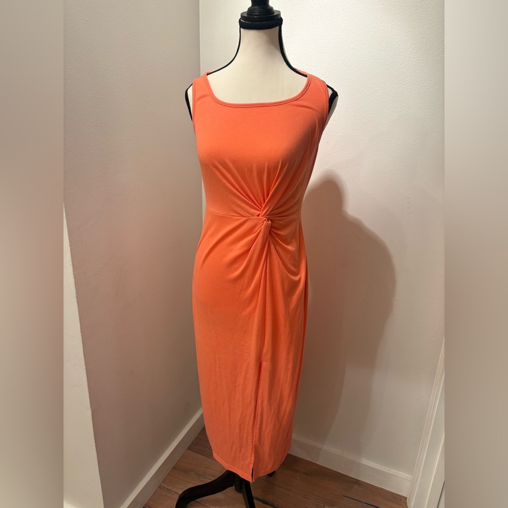 Cupshe Orange Twist Midi Dress or Swimsuit Coverup - Thin Material